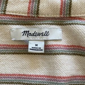 Madewell striped cotton button up sz M